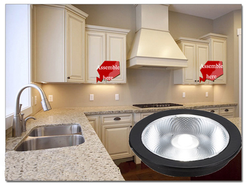DC12V 3W LED Cabinet Light with Spacer  Surface Mounted