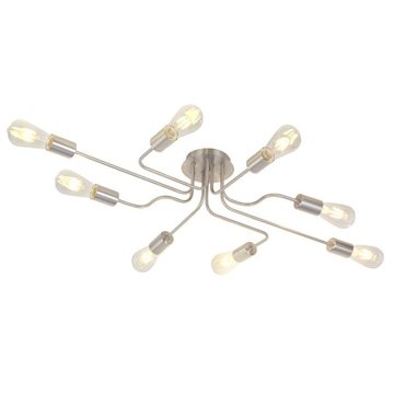 AC110-240V Silver Finish Ceiling Lights Available with/without 8pcs E26 LED Bulbs L1130*W760(140mm)*H150mm