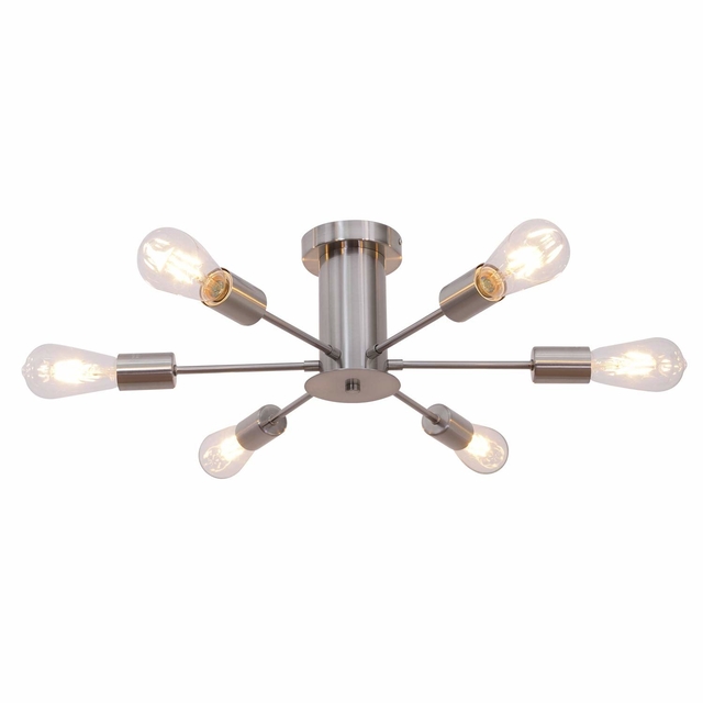 AC110-240V Modern Chrome Finish Ceiling Lights  with/without 6pcs E26 LED Bulbs W805(120mm)*H190mm