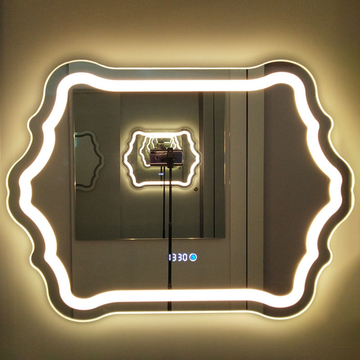 AC110-240V LED Mirror with Defogger and Digital Clock Function (function can be customized) LMA-EC280602